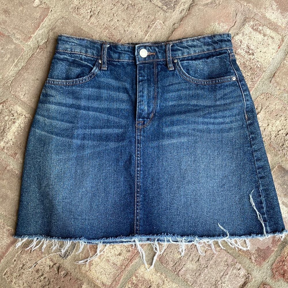 EUC William Rast Denim Raw Hem Jean Skirt Size 27